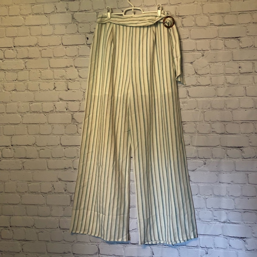 Francesca’s Harper Heritage Stripe Wide Leg Pants Small